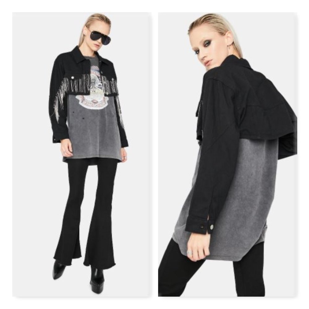 HYFVE Fringe Cropped Jacket